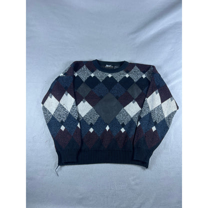 Vintage Impact Argyle Diamond Sweater - XL