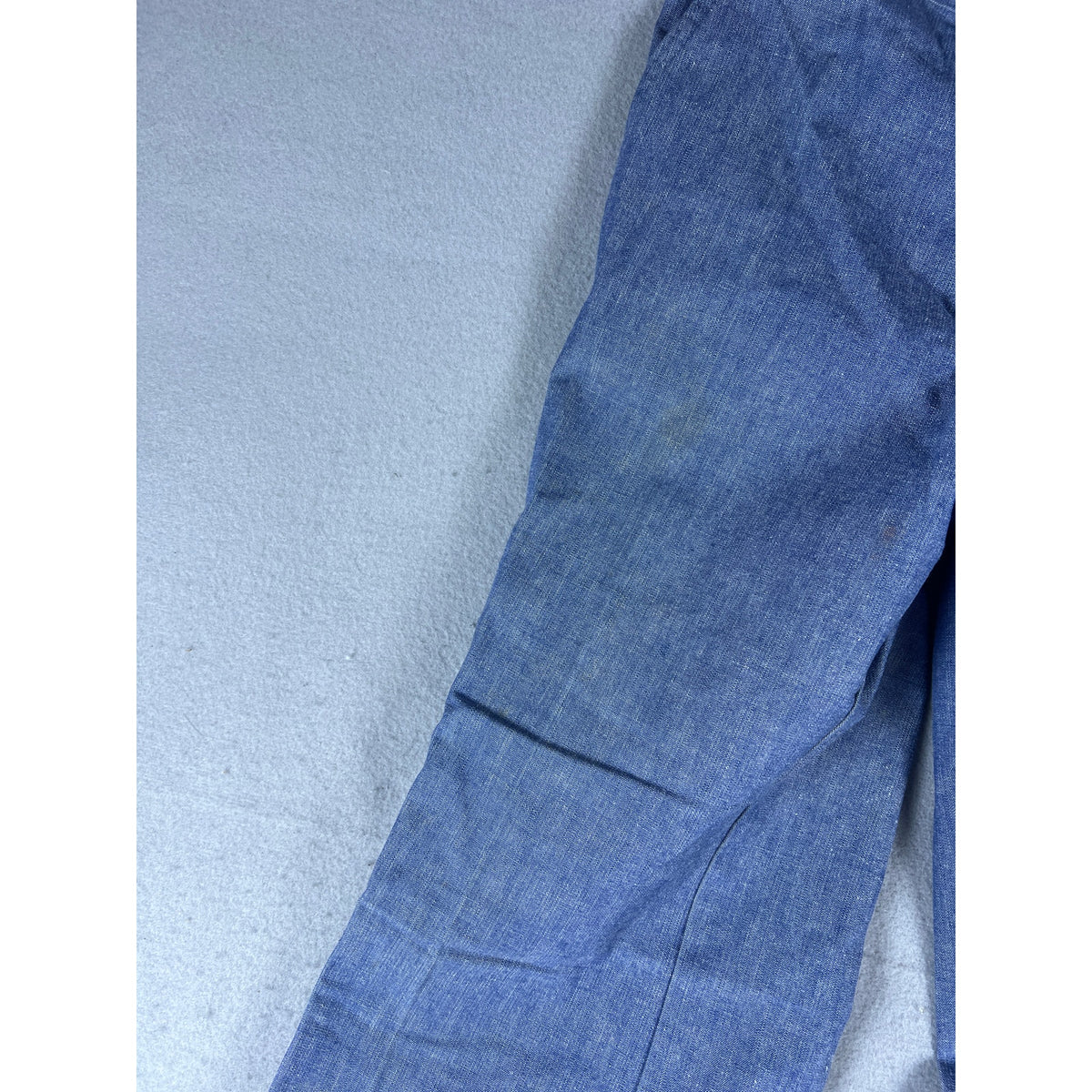 Vintage 70s Bell Bottom Chambray Flare Pants Womens - 24x32
