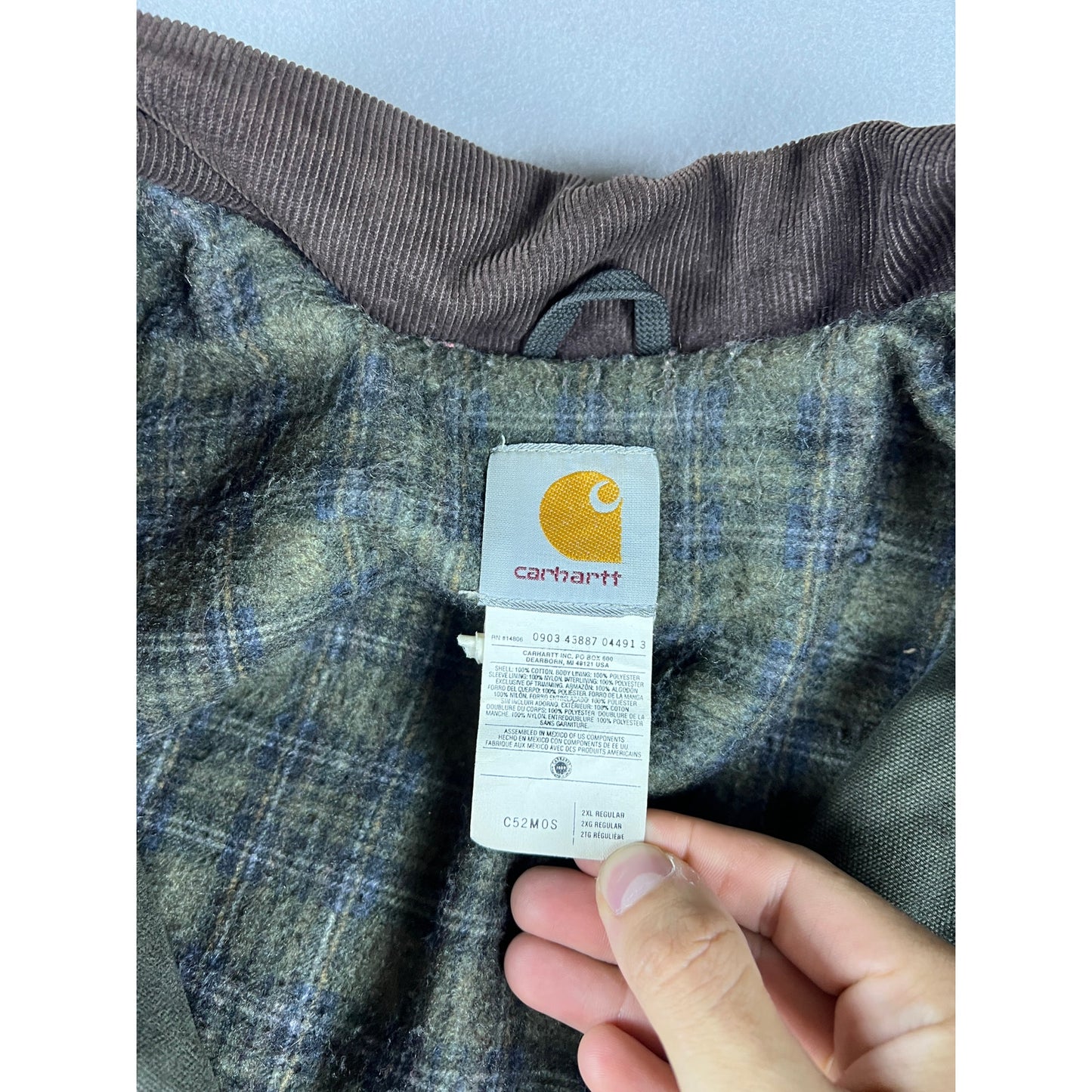 Vintage Carhartt C52 MOS Green Barn Chore Coat Jacket - XXL