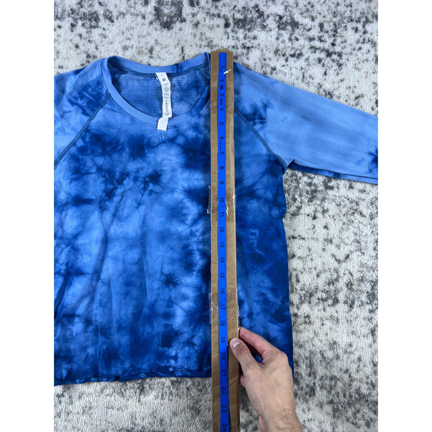 Lululemon Blue Swiftly Tech Marbel Top - 8