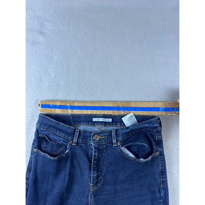 Levi's Classic Bootcut Dark Wash Distressed Jeans - 10