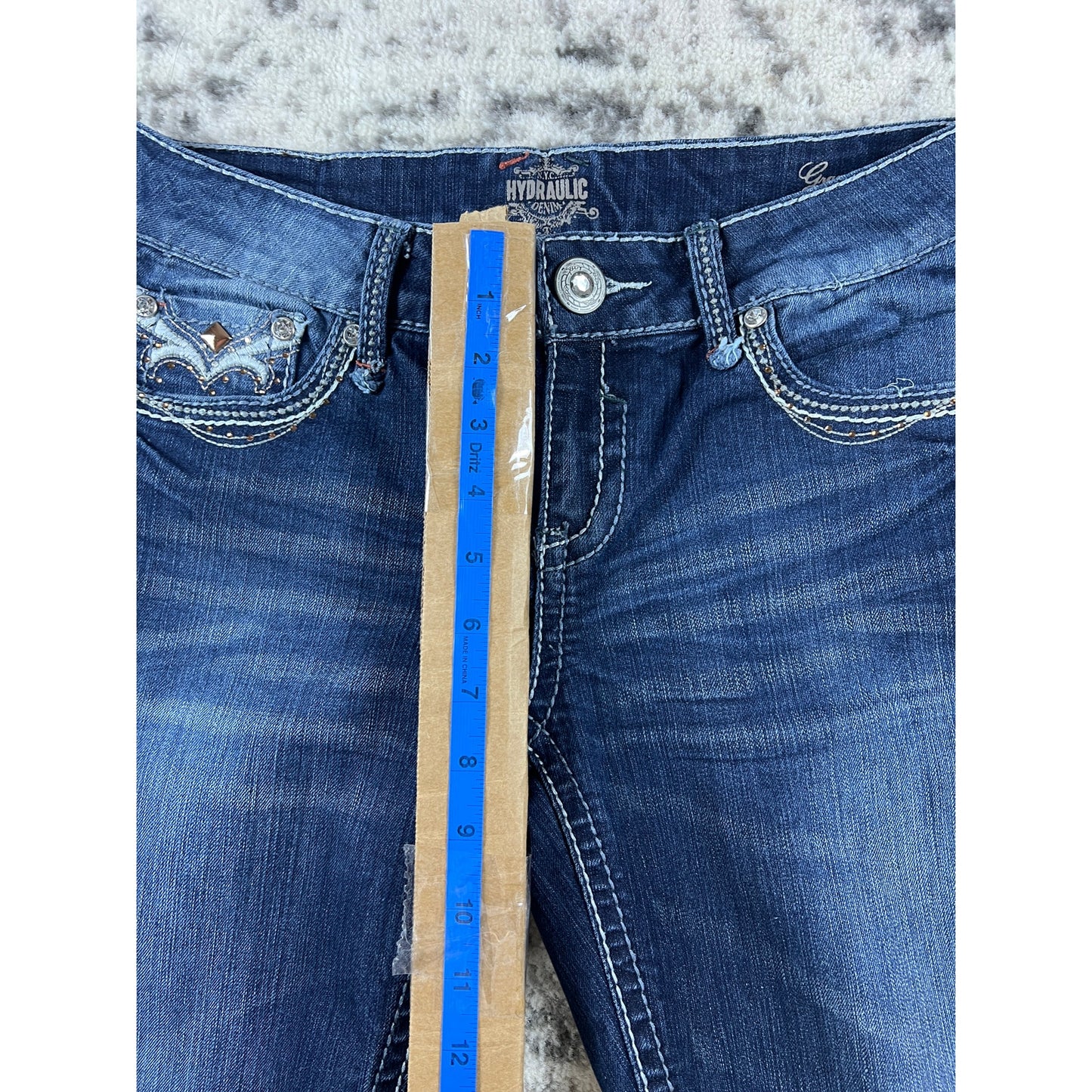 Y2k Hydraulic Bootcut Low Rise Jeans - 8