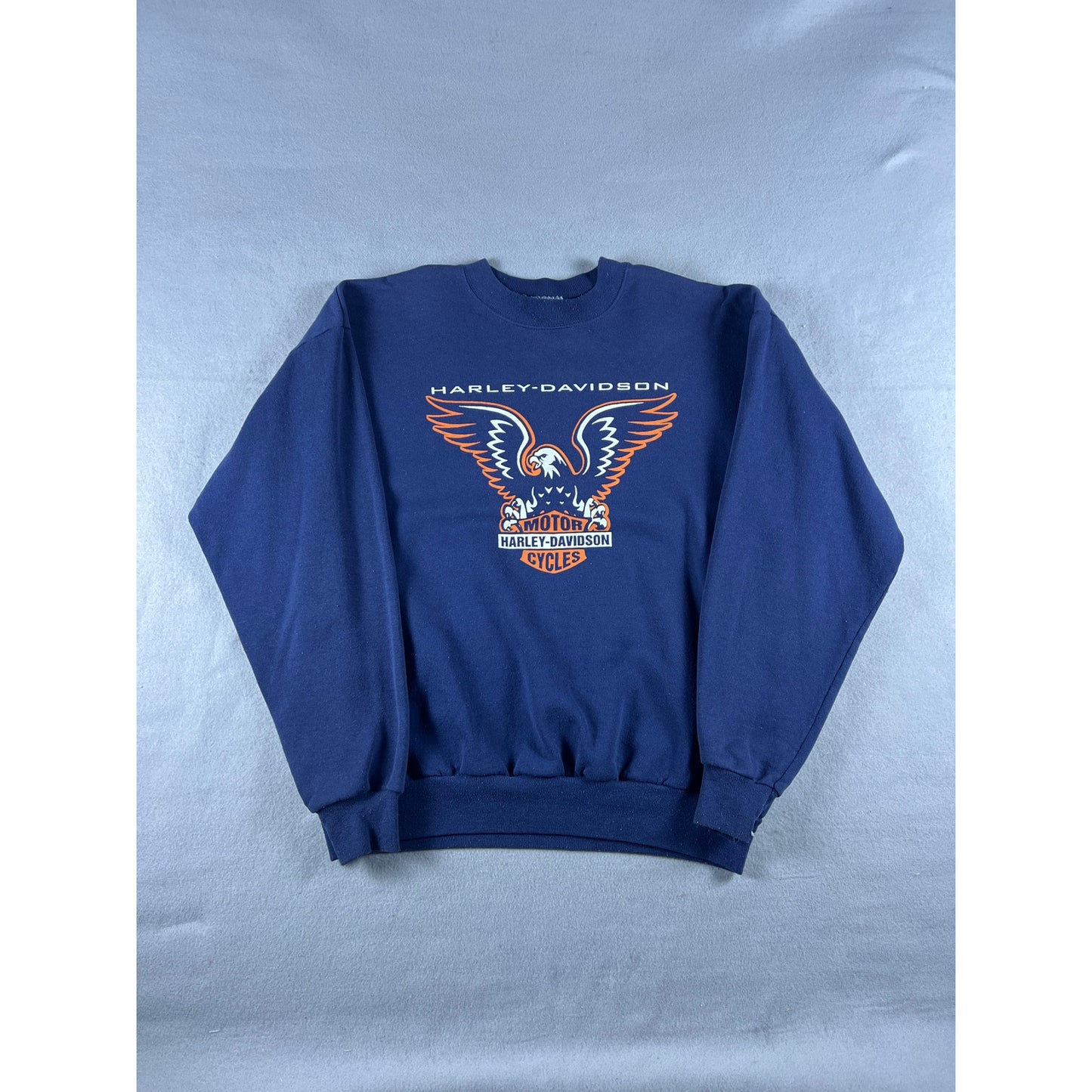 Harley Davidson Navy Blue Crenwneck - L