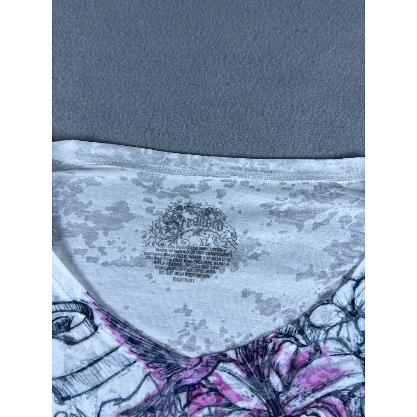 Stranded Y2K Grunge Floral Top Womens - XL