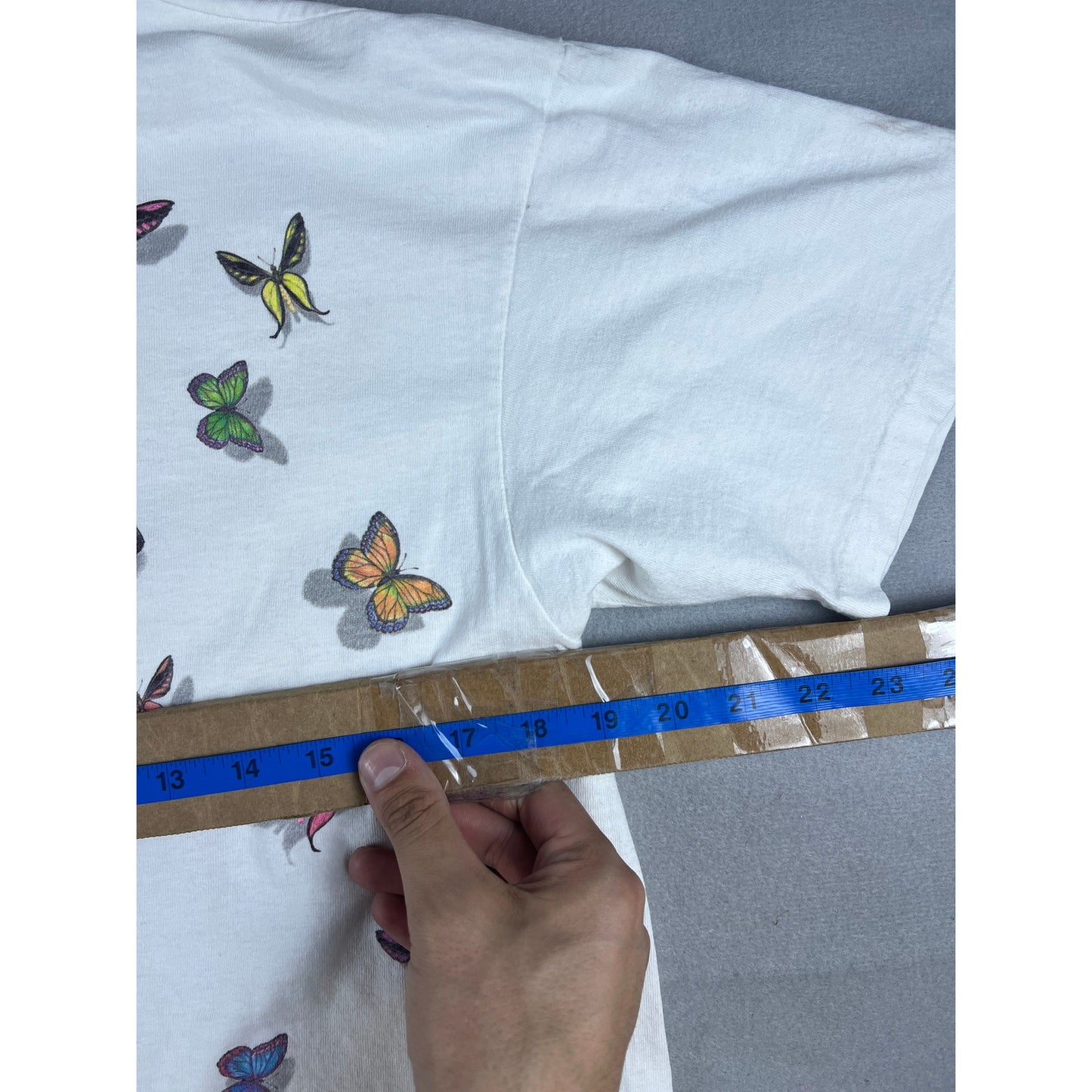 Vintage 1996 Human-i-Tees Butterfly T-Shirt - L