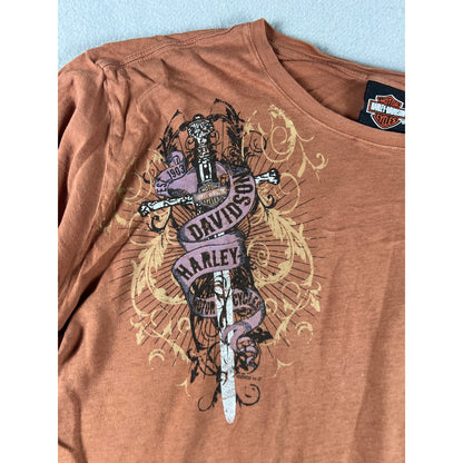 Harley Davidson Dagger Angel Wings Top Womens - XL