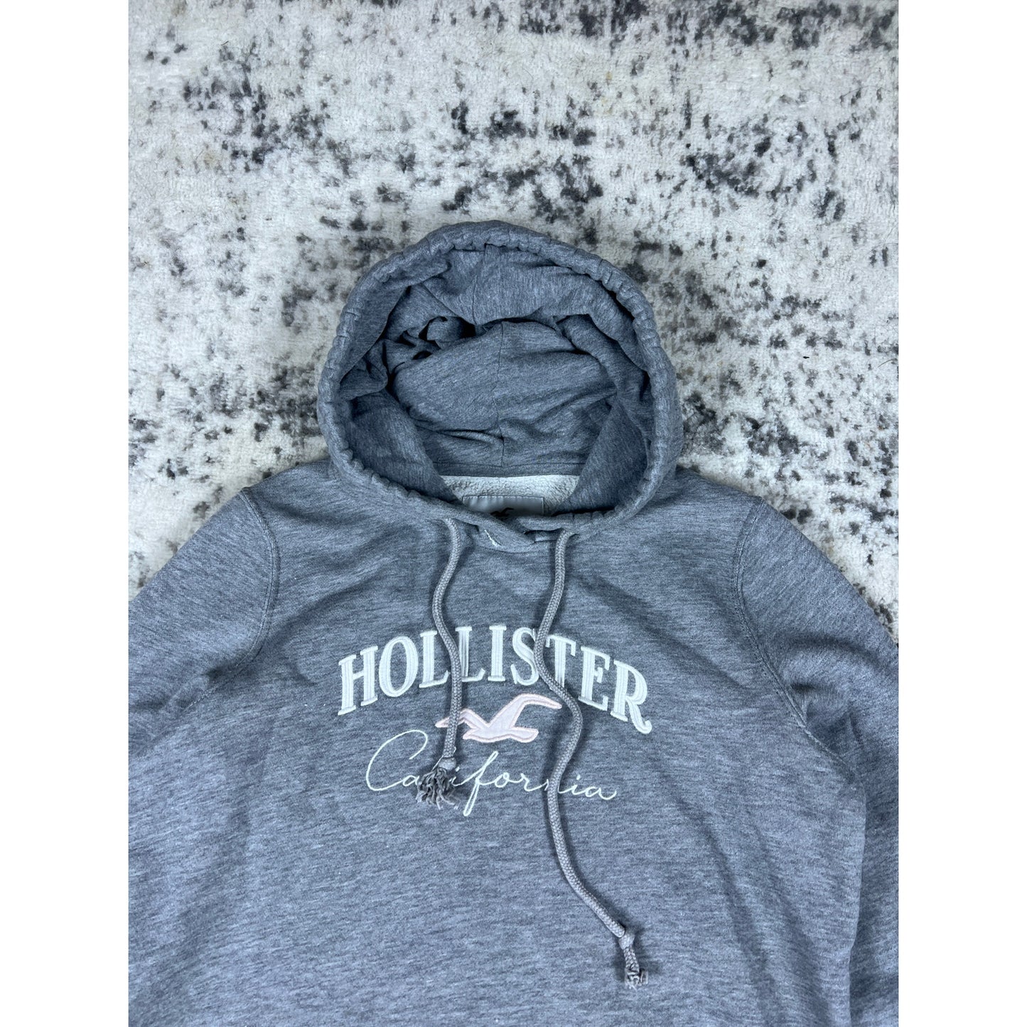 Y2K Hollister Gray Spellout Hoodie - S