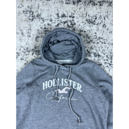 Y2K Hollister Gray Spellout Hoodie - S