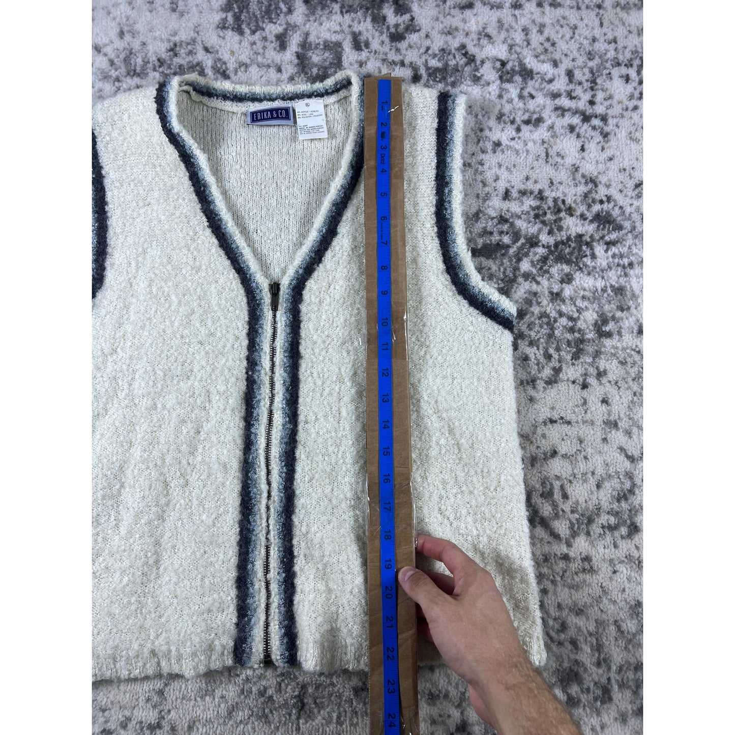 Vintage Full Zip 90s Fleece Vest - XL
