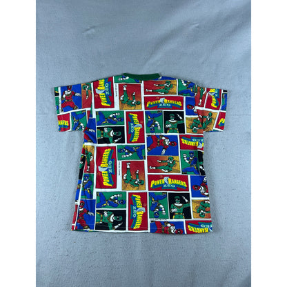 Vintage Power Rangers Zeo All Over Print T-Shirt Youth - S