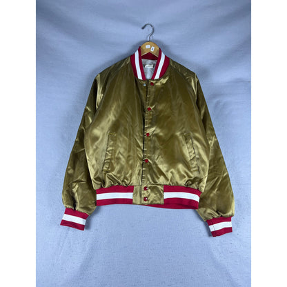 Vintage Chalk Line Satin Bomber Jacket - XL