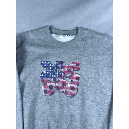Vintage 90s USA Flag Soccer Sweatshirt - XL