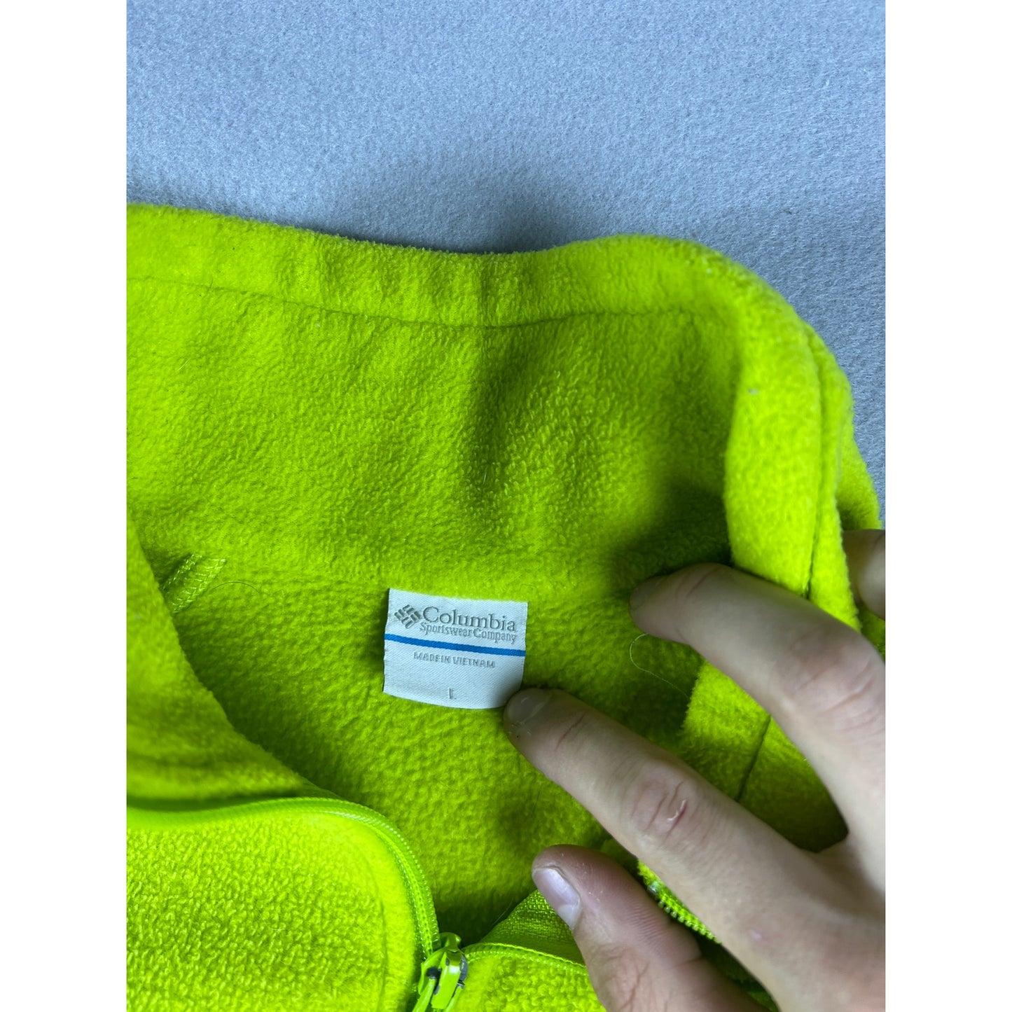 Columbia Green Fleece Full Zip Jacket - L