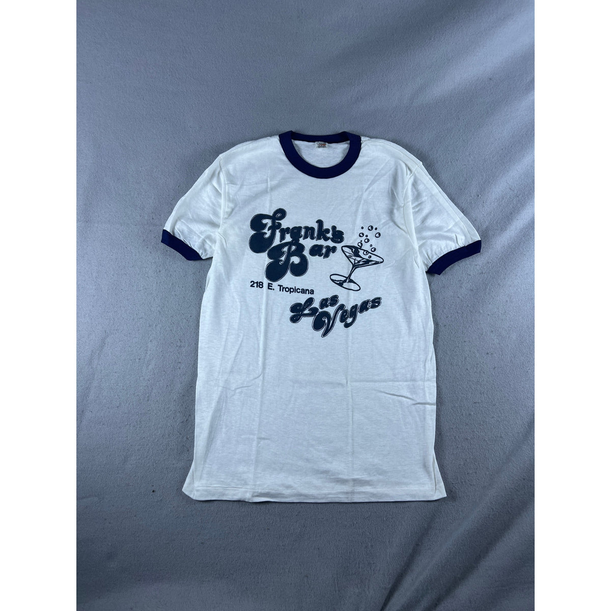 Vintage 70s Franks Bar Las Vegas Ringer T-Shirt - M