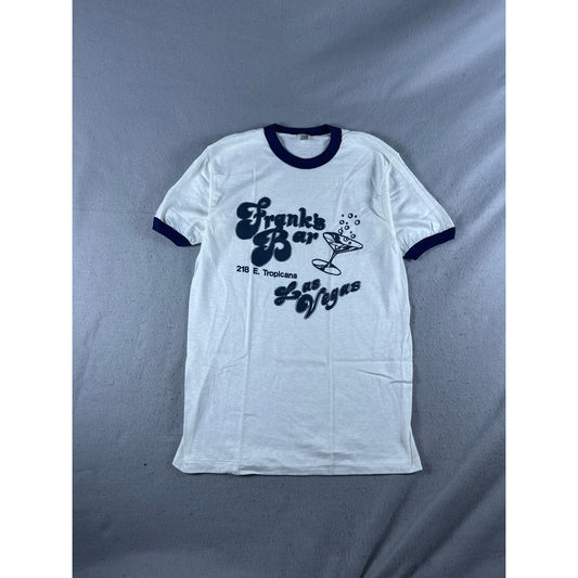 Vintage 70s Franks Bar Las Vegas Ringer T-Shirt - M