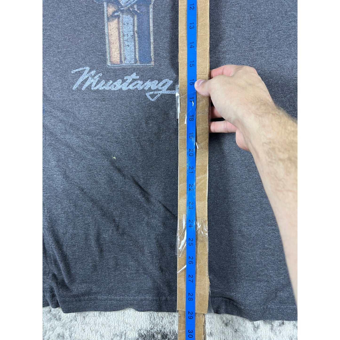 Vintage Grey Mustang Graphic T Shirt - XXL