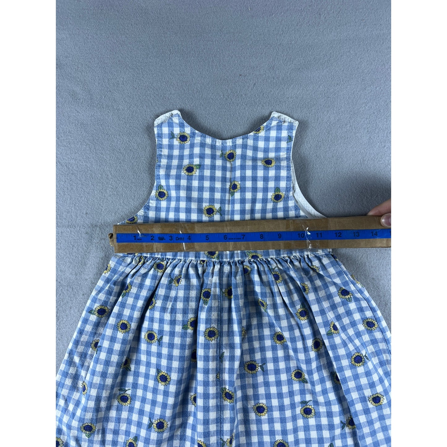 Vintage OshKosh B'Gosh gingham sunflower dress - 4T