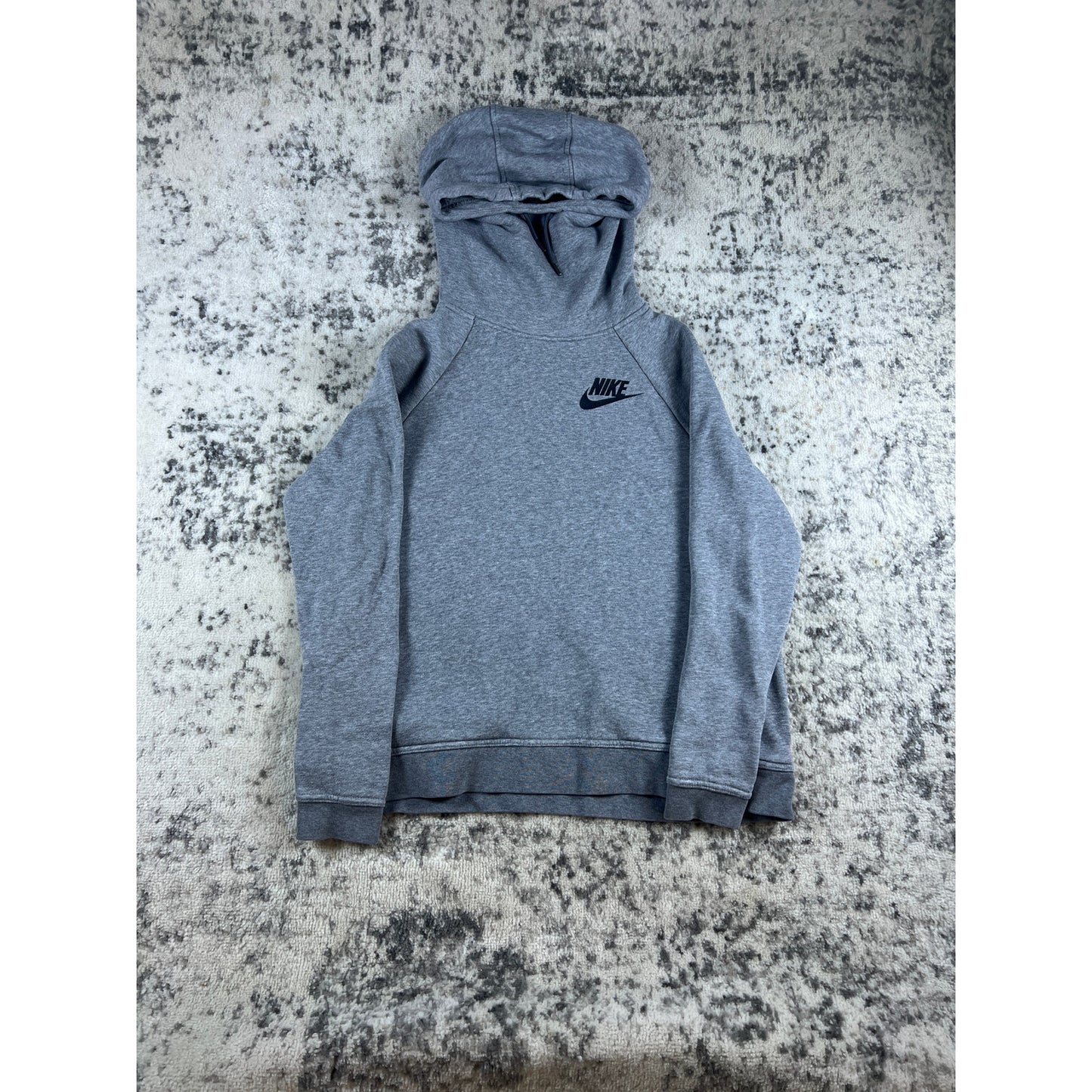 Grey Nike Spellout Hoodie - YL