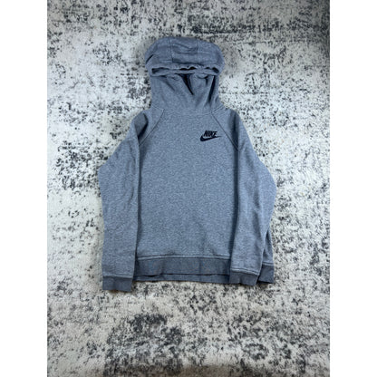 Grey Nike Spellout Hoodie - YL