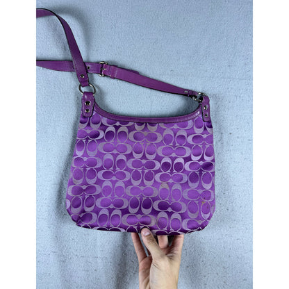Coach Purple Signature C Getaway Shoulder Bag