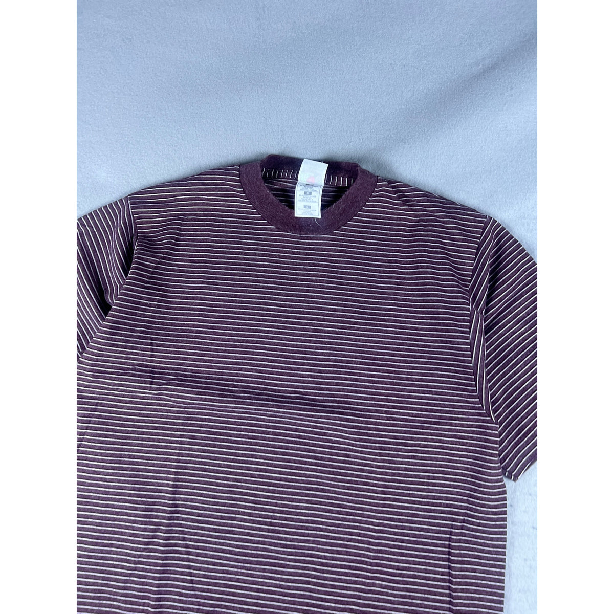 Vintage 90s Striped Single Stitch T-Shirt - L