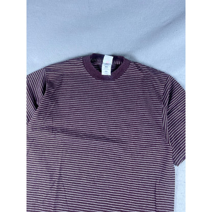 Vintage 90s Striped Single Stitch T-Shirt - L