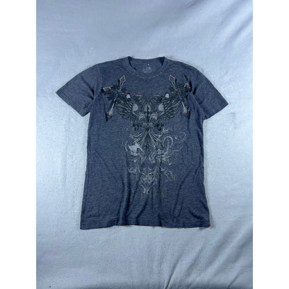 The Raw Uncut Wings Cross Fleur De Lis T-Shirt - M