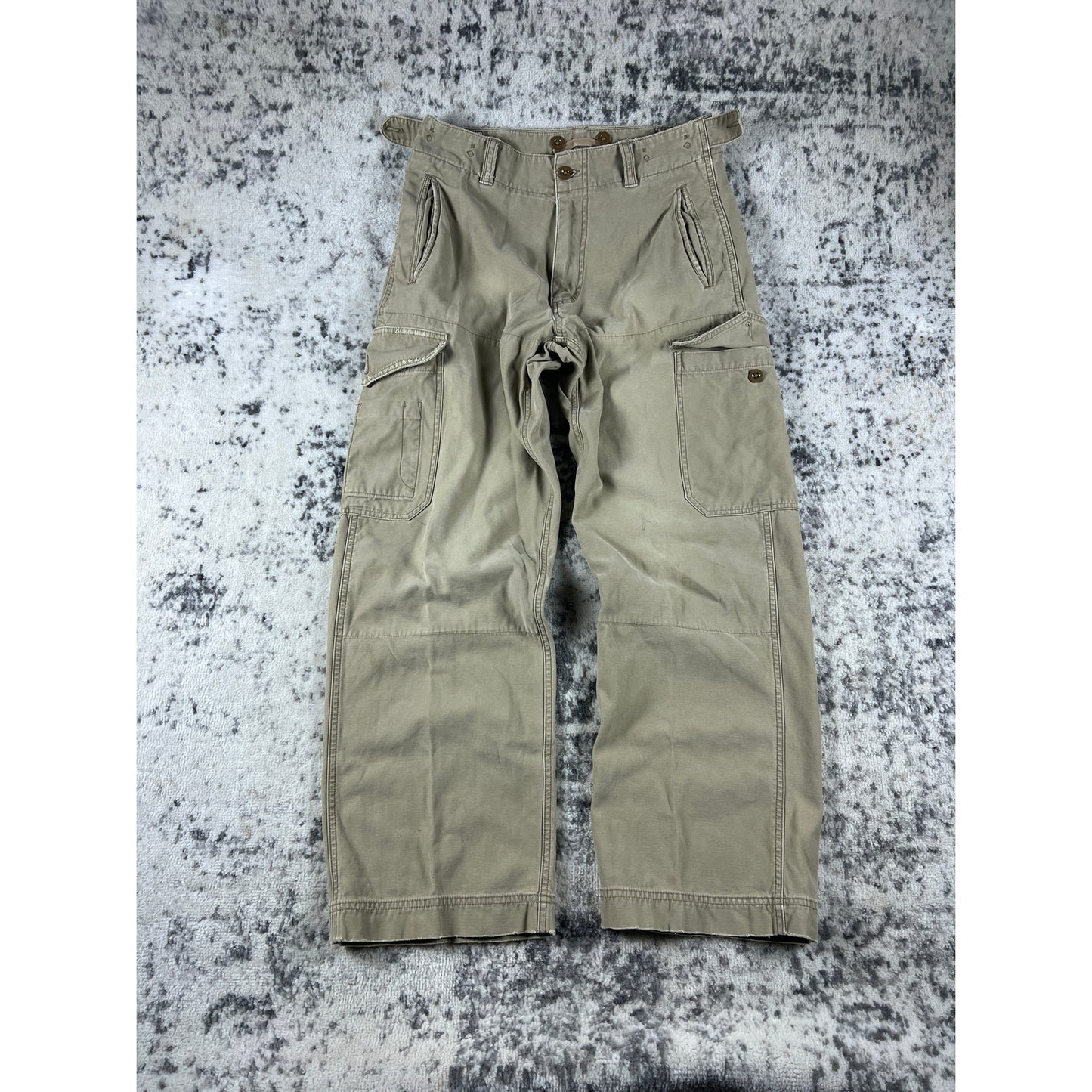 Vintage Canvas Tan American Eagle Baggy Pants - 30