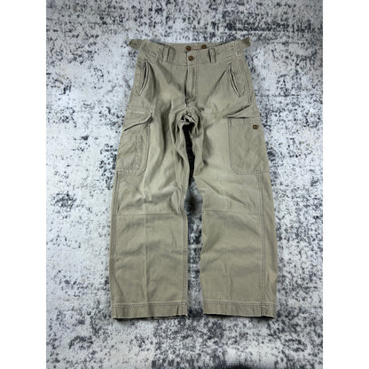 Vintage Canvas Tan American Eagle Baggy Pants - 30