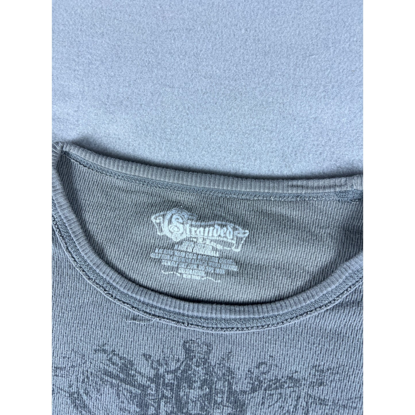 Stranded Y2K Skull Thermal Shirt - XL