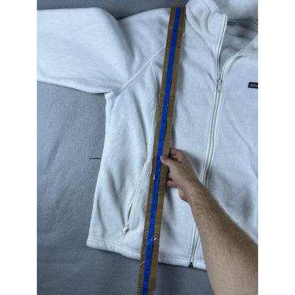 Vintage columbia white fleece jacket - XXL