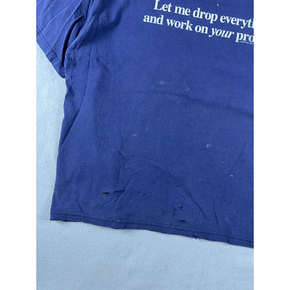 Vintage Y2K Funny Humor Slogan Shirt - XL