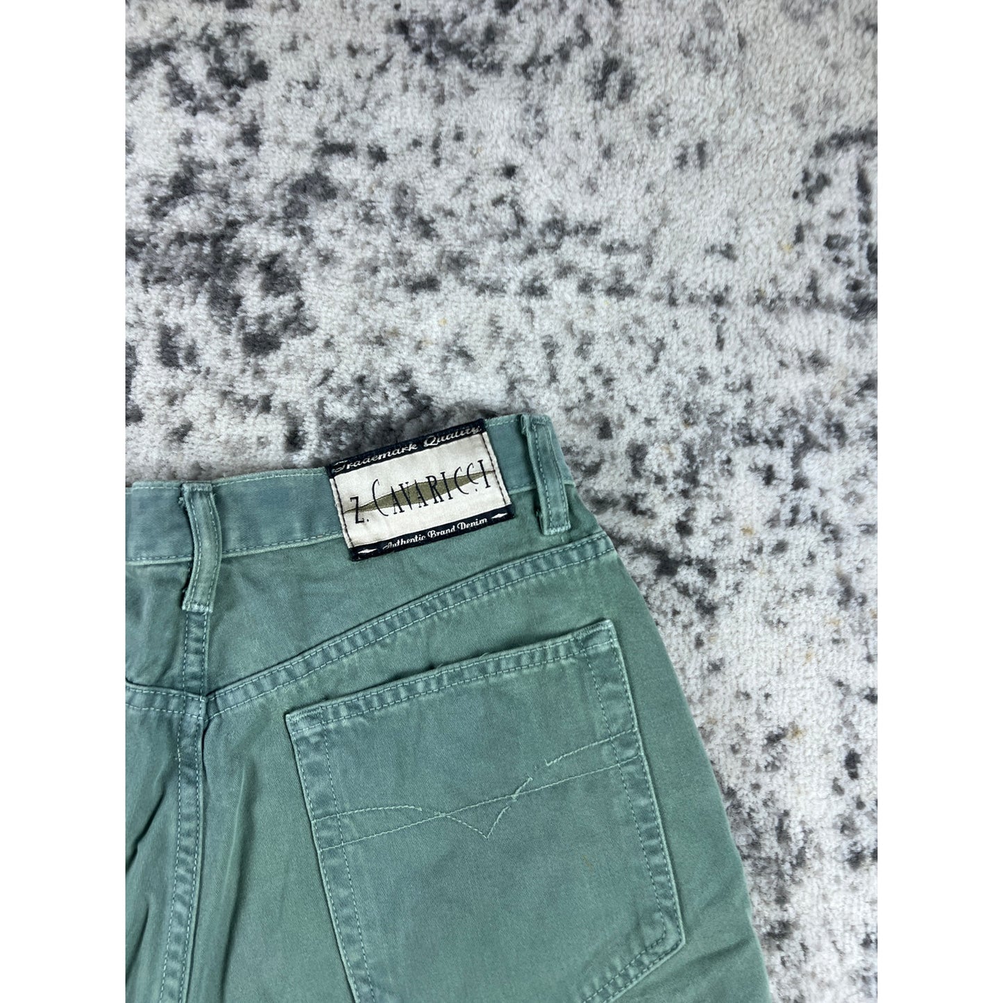 Vintage Z Cavaricci Seafoam Green Denim Shorts - 31