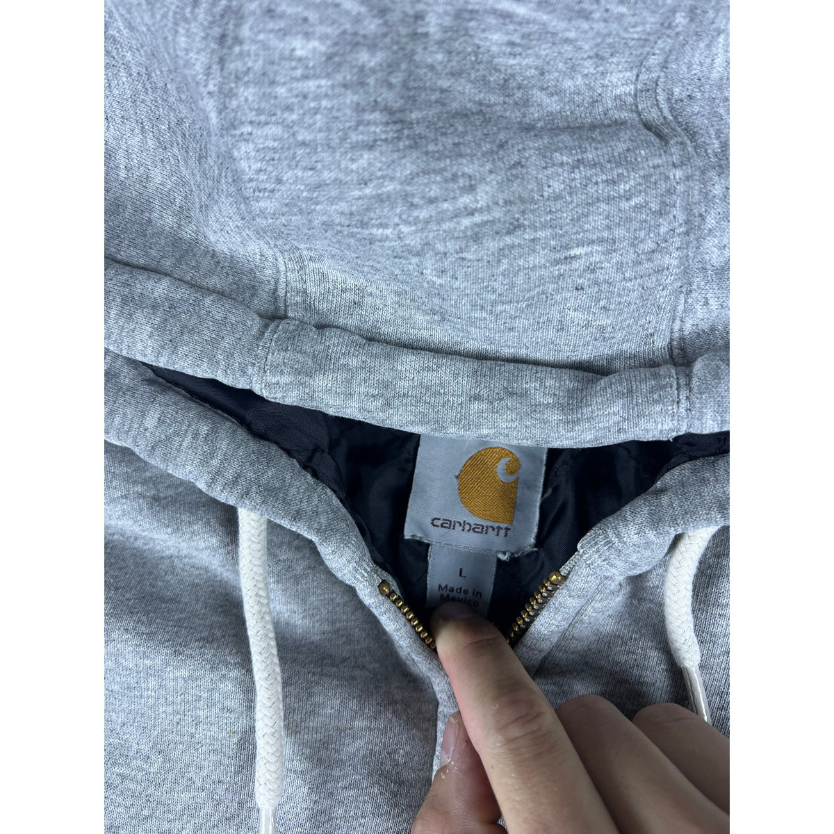 Carhartt Grunge Distressed Hoodie - L