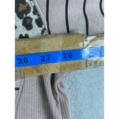 Maurices Leopard Print Striped Sweatshirt Womens - 2X