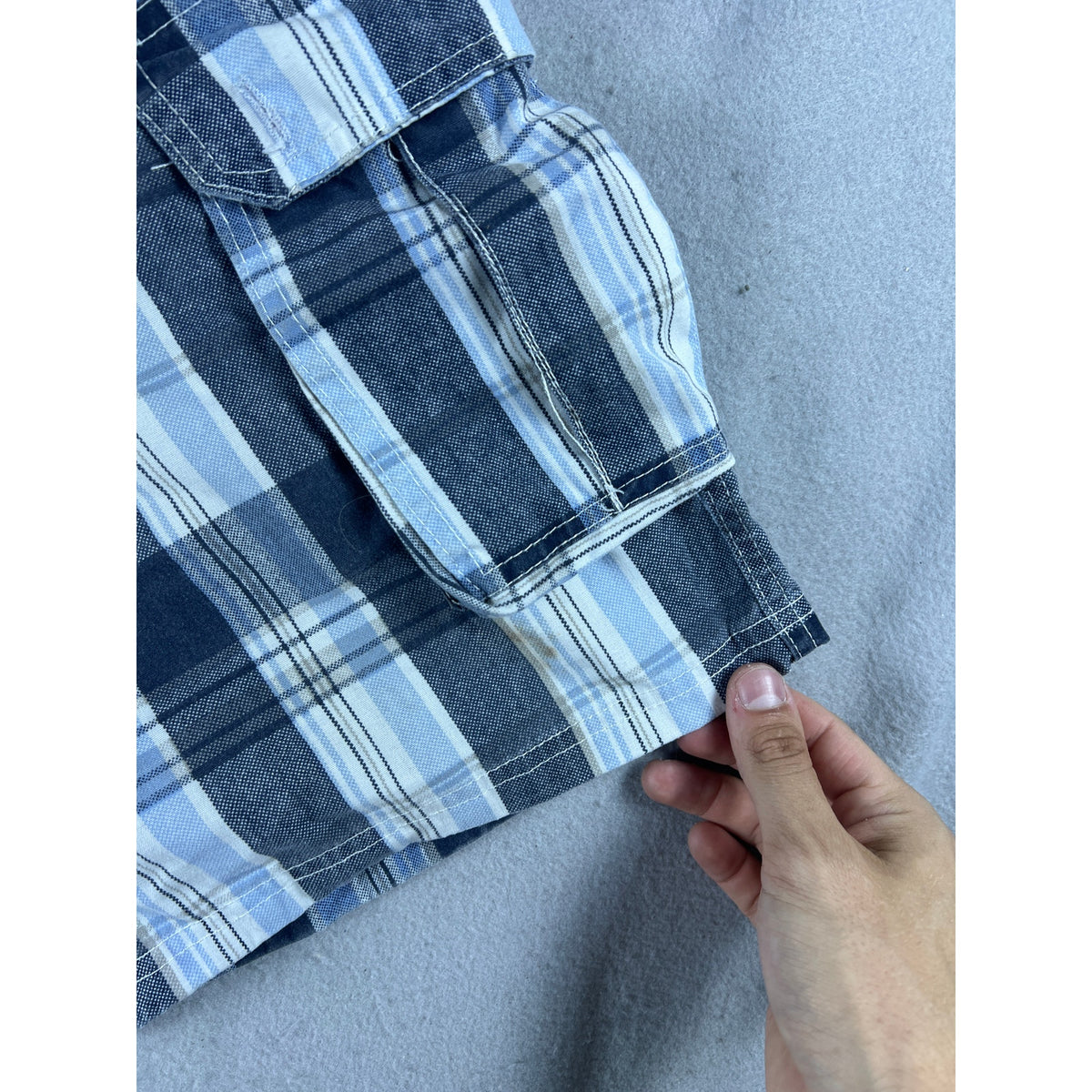 Canyon Creek Plaid Cargo Shorts - 34