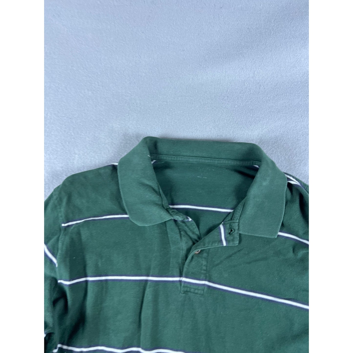 Vintage Striped Rugby Polo Shirt - M