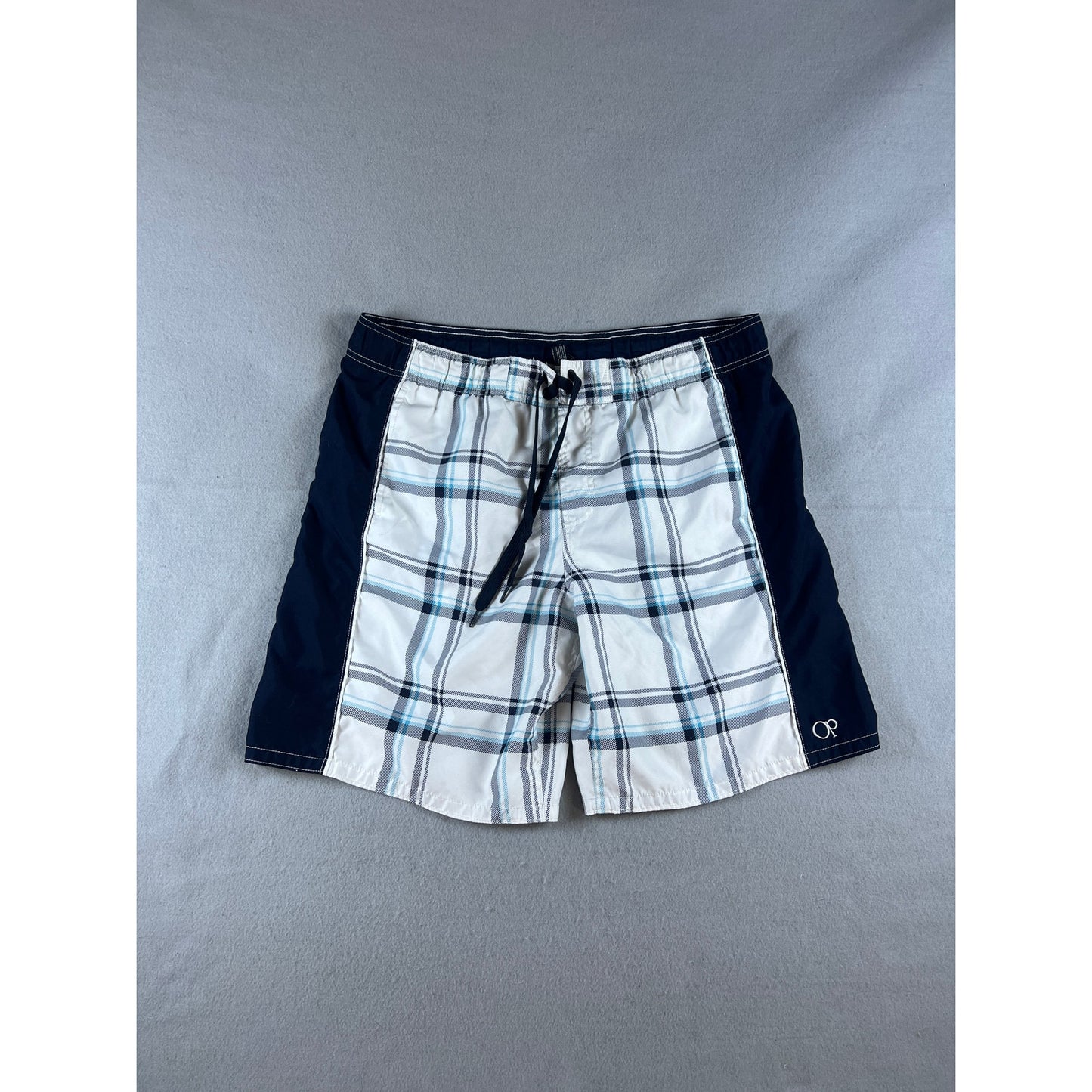 Ocean Pacific Plaid Board Shorts - L