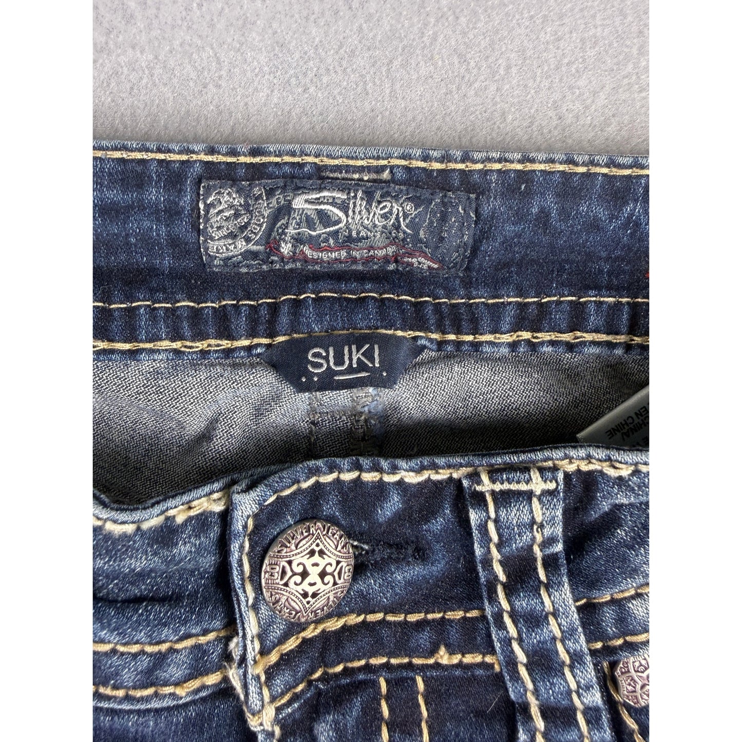 Silver Suki Mid Slim Bootcut Jeans Womens - 28x33