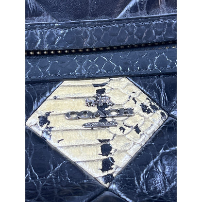 Vintage COACH Canyon Quilt Primrose Patchwork Satchel Exotic Embossed Leather