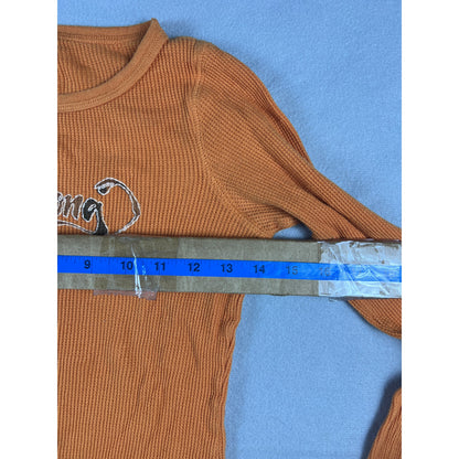 Y2k Billabong Orange Thermal Shirt - M