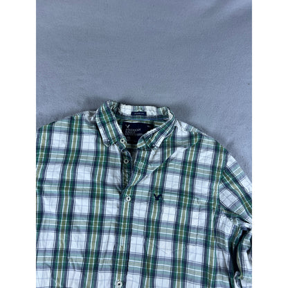 American Eagle Athletic Fit Plaid Shirt - L