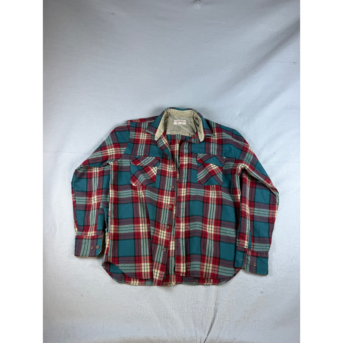 Vintage Arrow Flannel Plaid Shirt - L