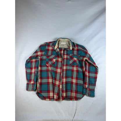Vintage Arrow Flannel Plaid Shirt - L