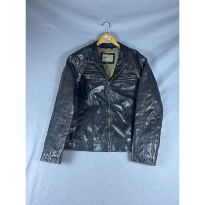 Sonoma Faux Leather Moto Jacket Womens - M