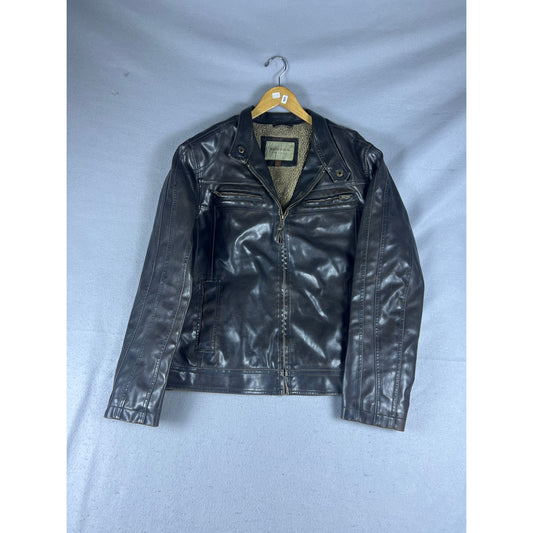 Sonoma Faux Leather Moto Jacket Womens - M