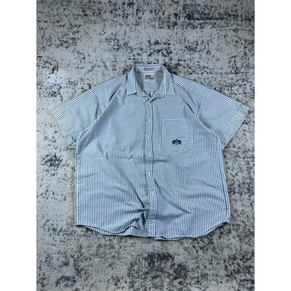Vintage 90s Pinstripe Button Up Shirt - L