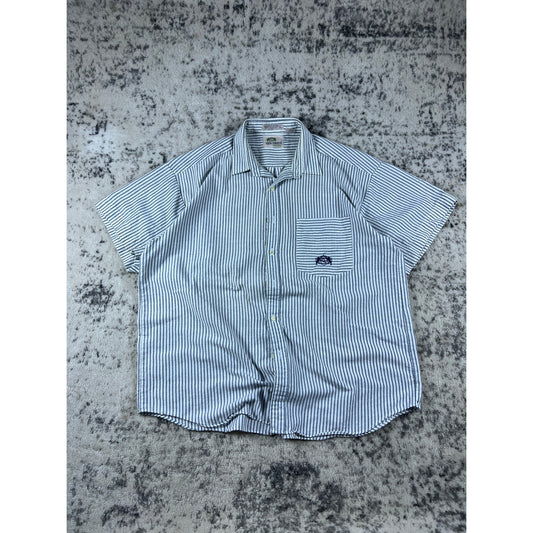Vintage 90s Pinstripe Button Up Shirt - L