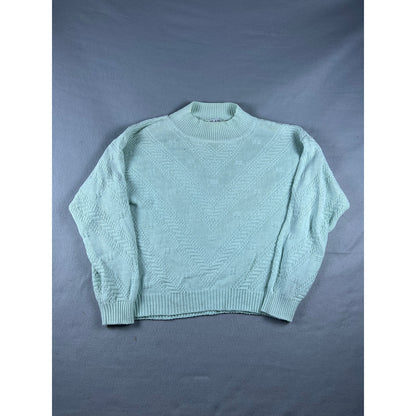 Vintage 80s Light Blue Knit Sweater - L