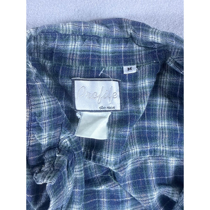 Vintage Profile Flannel Plaid Men Shirt - M